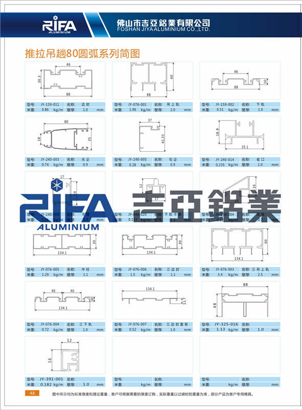 80系室內(nèi)門推拉門型材 品質(zhì)與美觀的完美結(jié)合